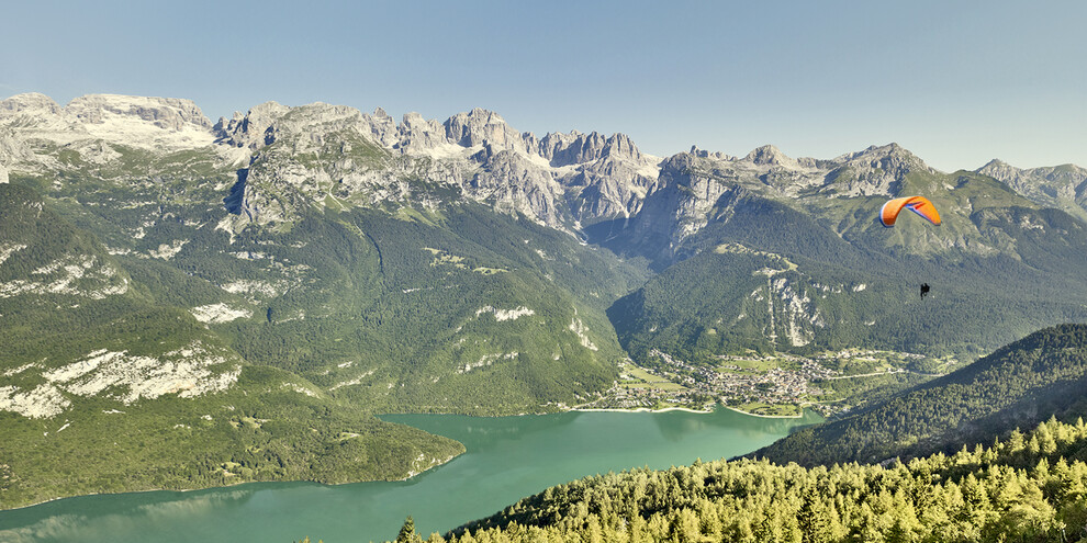 Try paragliding over the Dolomites