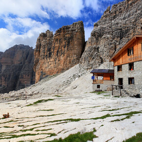 Vedretta degli Sfulmini e Rifugio Alimonta, Dolomiti di Brenta | © APT Madonna di Campiglio, Pinzolo, Val Rendena