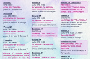 Appuntamenti a Garniga Terme - Estate 2024 - Pro Loco Garniga Terme