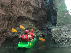 Guided kayak tours in the canyon Novella by Ursus Adventures agency