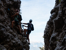 Rio Secco via ferrata with Alpine Guide