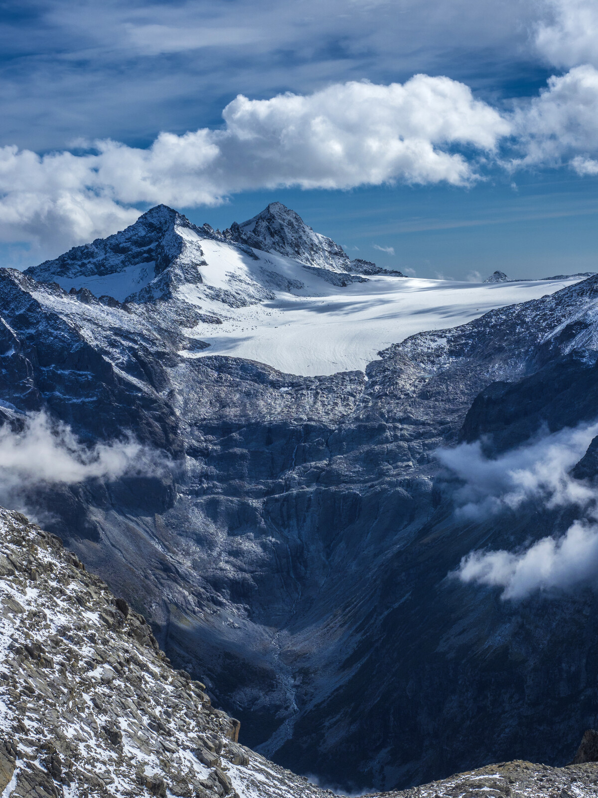 High above the clouds