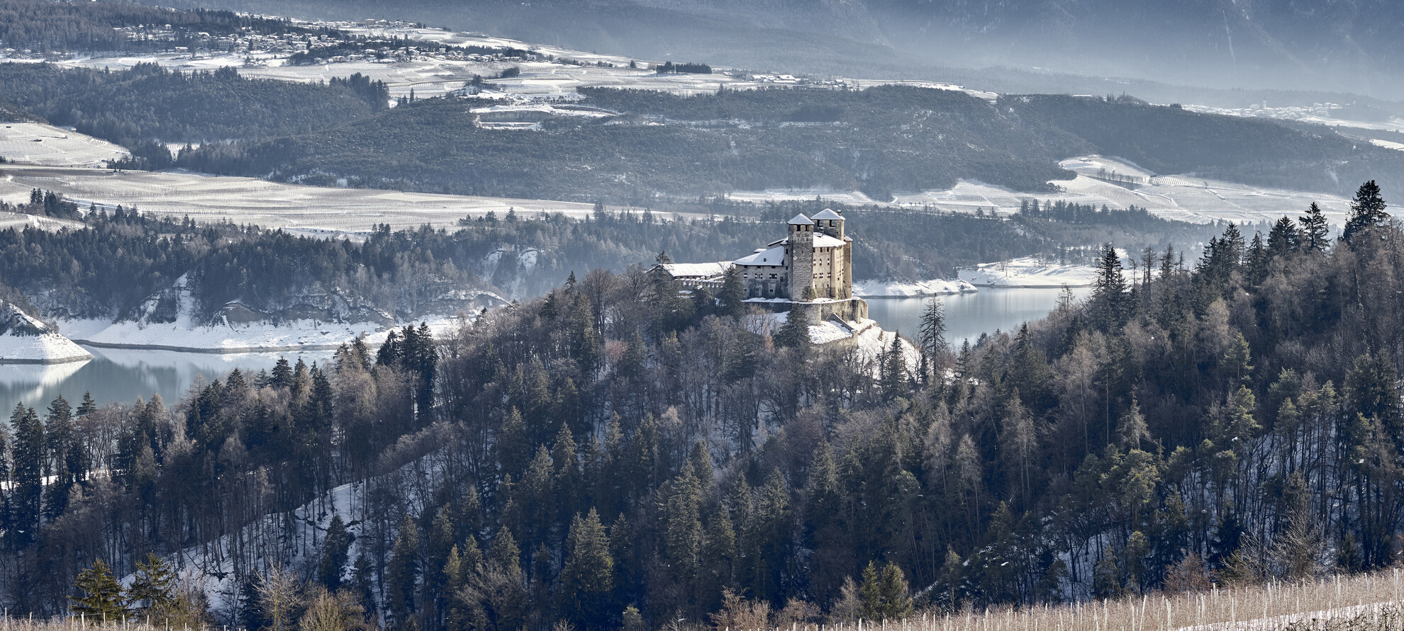 Val di Non - Castel Cles - Panorama invernale
