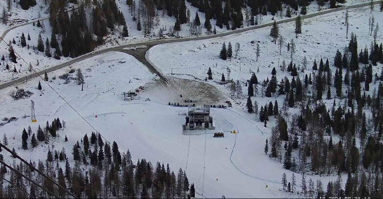 Webcam Passo San Pellegrino-Falcade - Arrivo Seggiovia