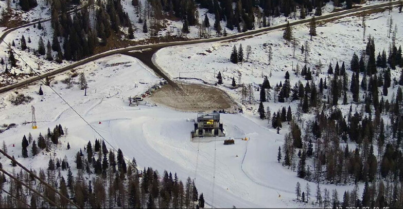 Webcam Passo San Pellegrino-Falcade - Arrivo Seggiovia