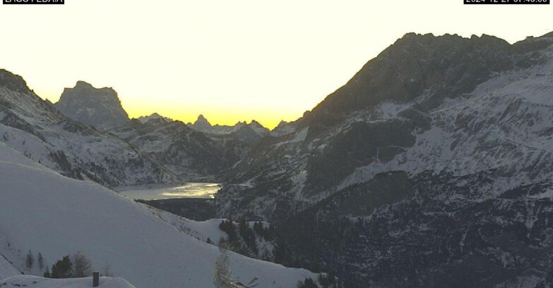 Webcam Canazei-Belvedere - Lago e Passo Fedaia