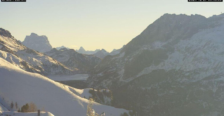 Webcam Canazei-Belvedere - Lago e Passo Fedaia