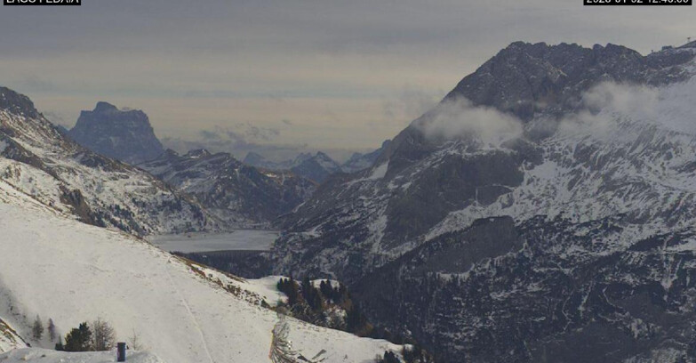 Webcam Canazei-Belvedere - Lago e Passo Fedaia