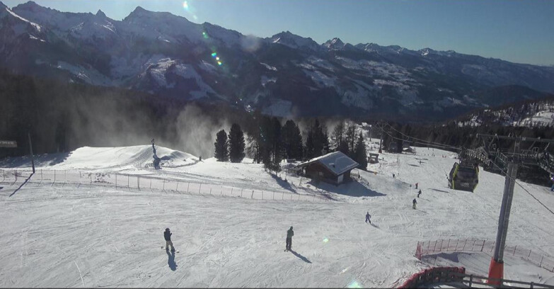 Webcam Bellamonte-Alpe Lusia - Pista Le Fassane e Morea Snowpark