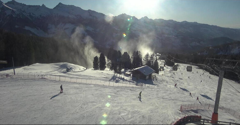 Webcam Bellamonte-Alpe Lusia - Pista Le Fassane e Morea Snowpark