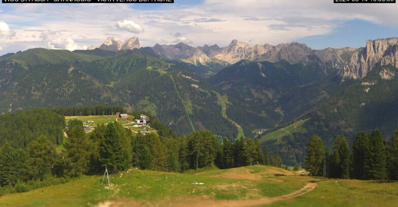 Webcam Vigo di Fassa-Pera-Ciampedie - Vigo di Fassa - Ciampedie e Pozza Buffaure