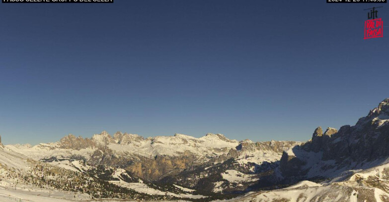 Webcam Campitello-Mazzin-Col Rodella  - Canazei - Passo Pordoi - Sass Pordoi