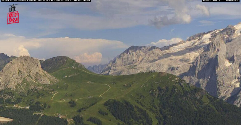 Webcam Campitello-Mazzin-Col Rodella  - Canazei - Marmolada