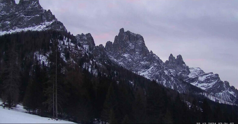 Webcam Сан-Мартино-ди-Кастроцца - Пассо-Ролле - Le Pale di San Martino