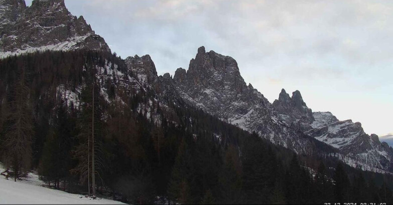 Webcam Сан-Мартино-ди-Кастроцца - Пассо-Ролле - Le Pale di San Martino