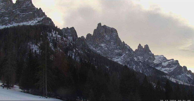 Webcam Сан-Мартино-ди-Кастроцца - Пассо-Ролле - Le Pale di San Martino