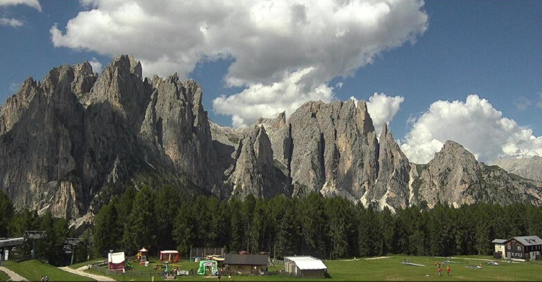 Webcam Vigo di Fassa-Pera-Ciampedie - Vigo - dirupi di Larsech