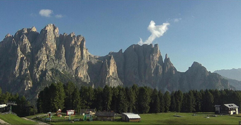 Webcam Vigo di Fassa-Pera-Ciampedie - Vigo - dirupi di Larsech